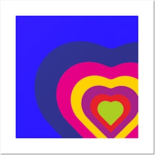 Colorful Love Illustration Forms An Archery Board. Posters and Art